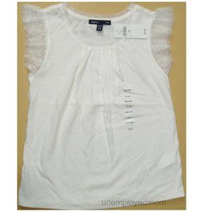 Lace Cap Sleeve Gap Kids Tee Shirt Top Girls